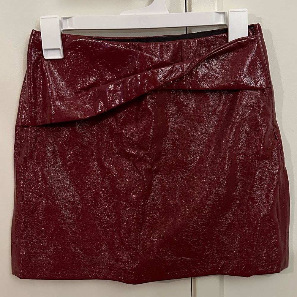 Faux leather red skirt from Zara. Worn twice.